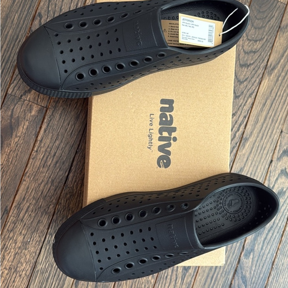 Native Men's Black Perforated Sneakers